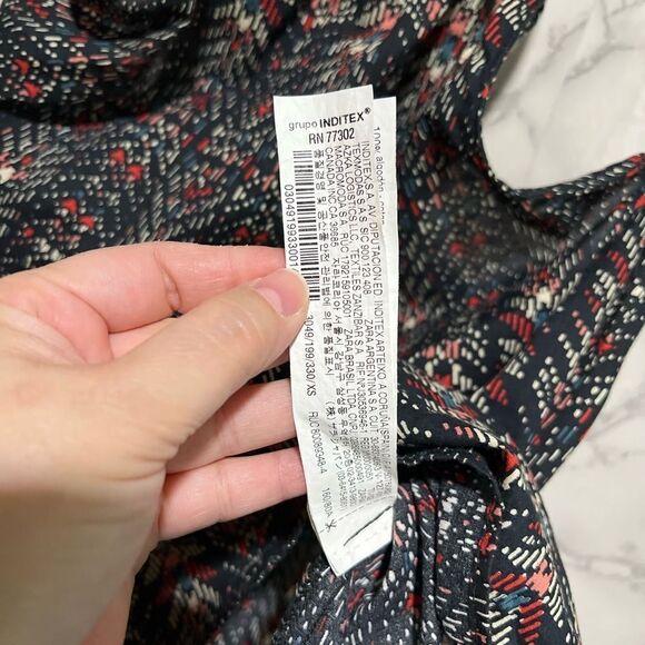 Zara Multi-color print Halter Top - Picture 3 of 6